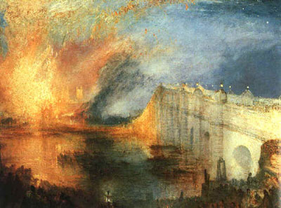 The Burning of the Houses of Lords and Commons - by J. M. W. Turner 1835 