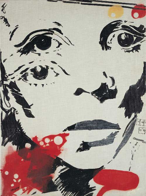 ציור של אביבה אורי, מתוך תערוכה בגלריה גורדון