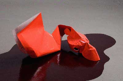 פרט מתערוכתו של גיל מרקו שני במוזיאון ת"א